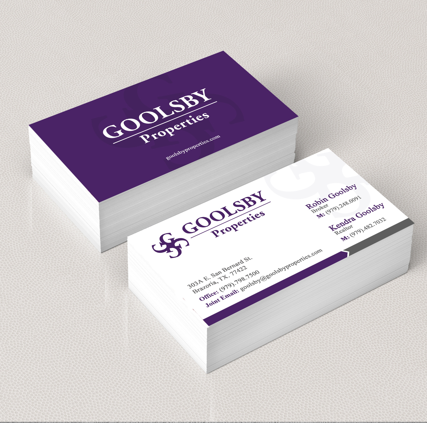 Visitenkarten-Design von SL Designer für Goolsby Properties | Design #12407756