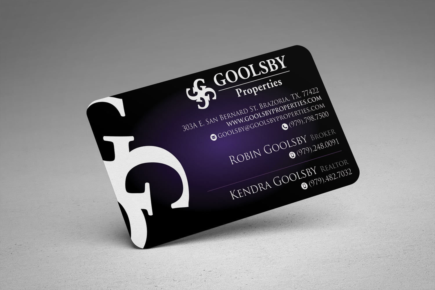 Business Card Design by alhemique1 for Goolsby Properties | Design #12419418