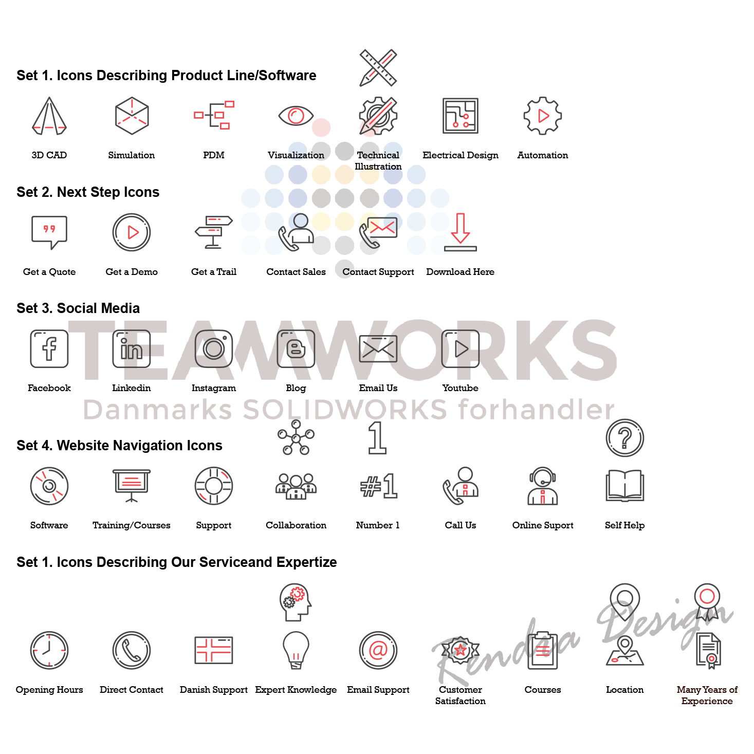 Icon Design by Rendra Creative Art for TEAMWORKS AS | Design #12530946