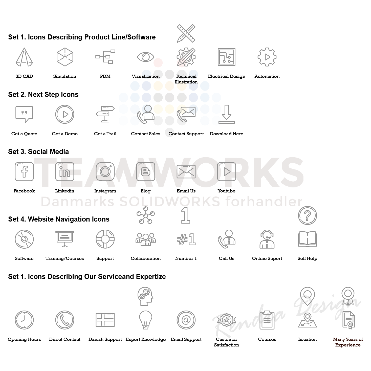 Icon Design by Rendra Creative Art for TEAMWORKS AS | Design #12530955