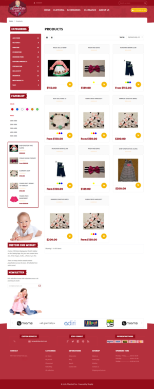 Shopify Template for http://www.tdazzledtoo.com | Diseño Web por vedverma1984