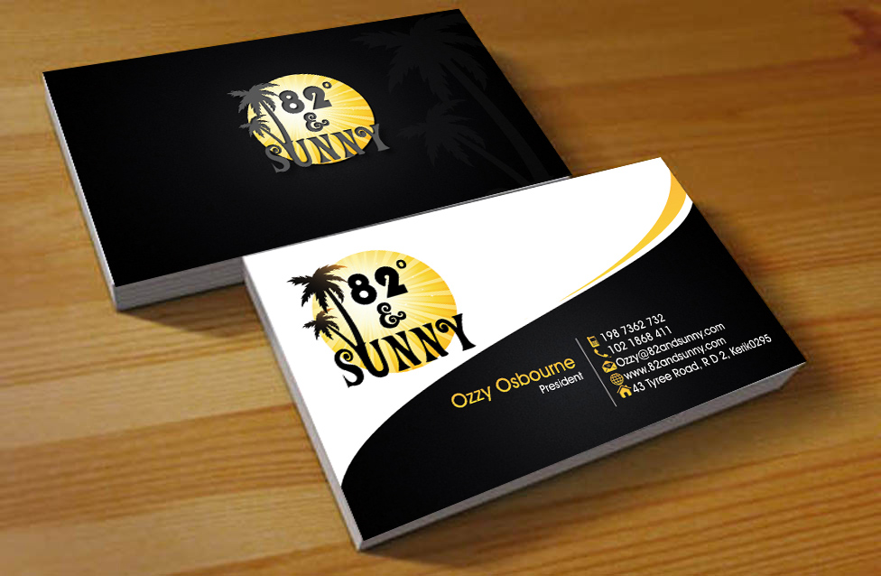 Logo- und Visitenkarten-Design von Hardcore Design für 82 Degrees & Sunny | Design #12492277