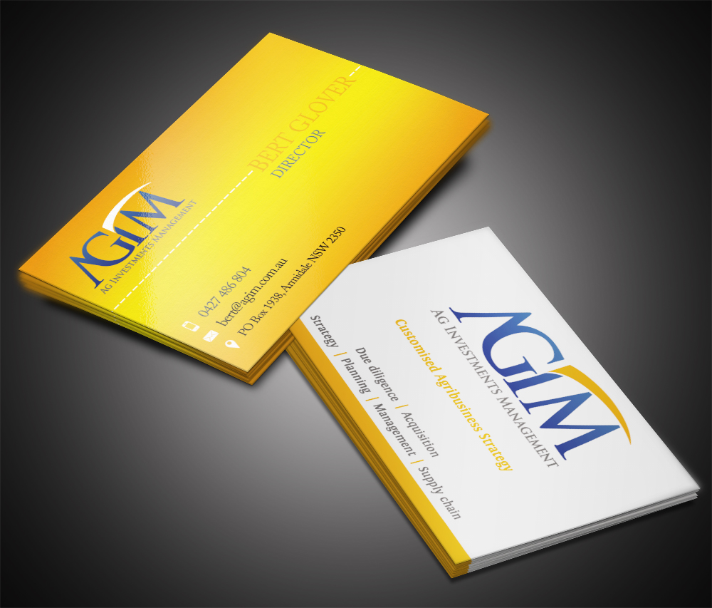 Business Card Design by AMK95 for AGIM | Design #2449275