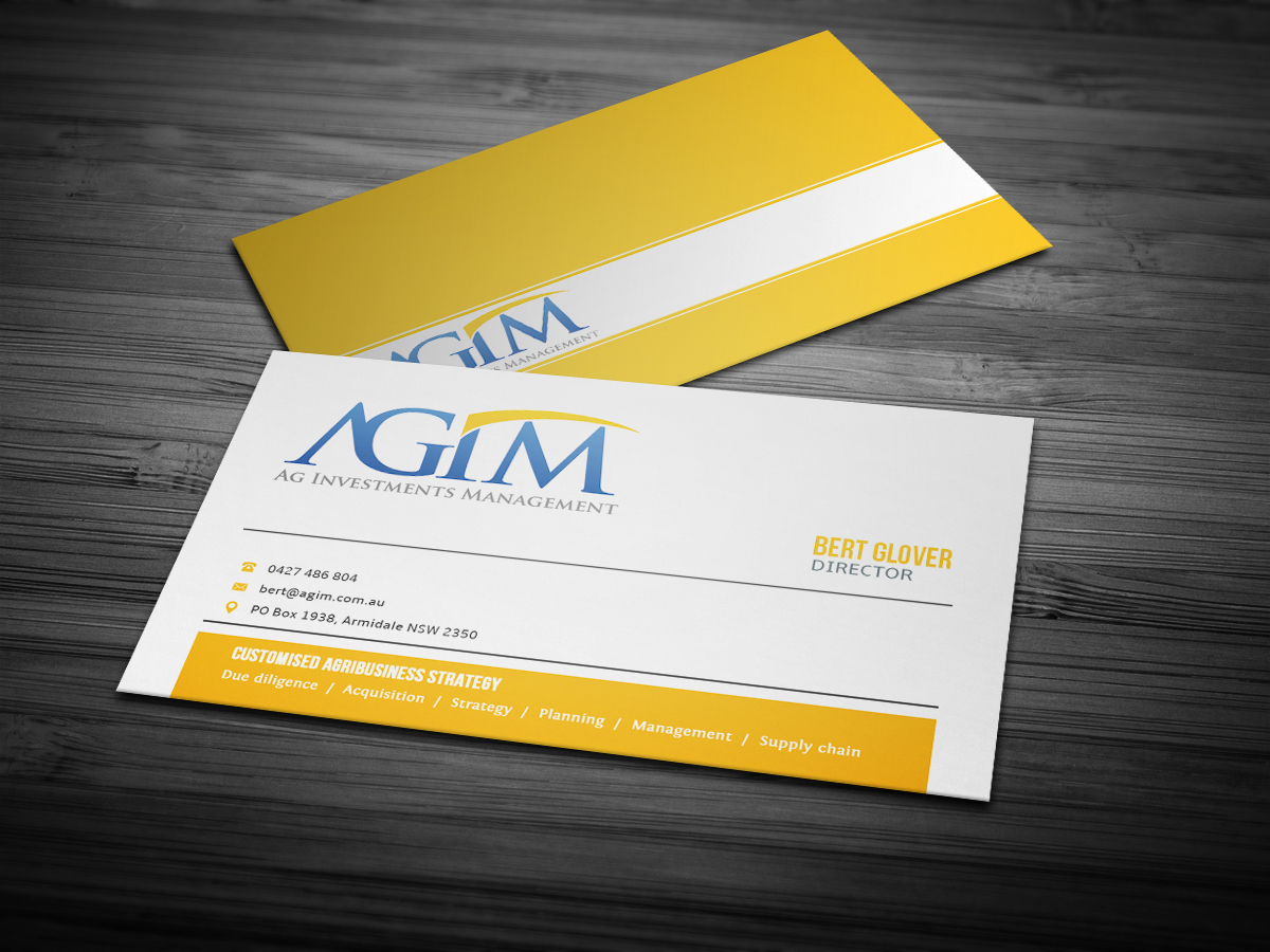 Business Card Design by AMK95 for AGIM | Design #2451525