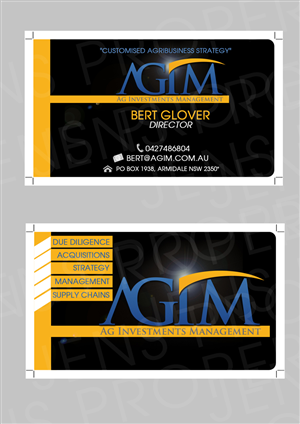 Business Card Design by photograffitic for AGIM | Design: #2415790