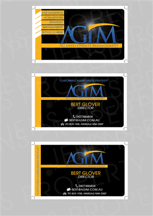 Business Card Design by photograffitic for AGIM | Design: #2416246