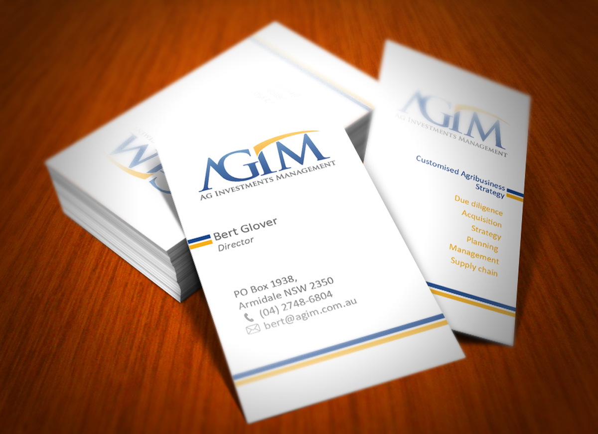 Business Card Design by Oguz Aybar for AGIM | Design #2448068