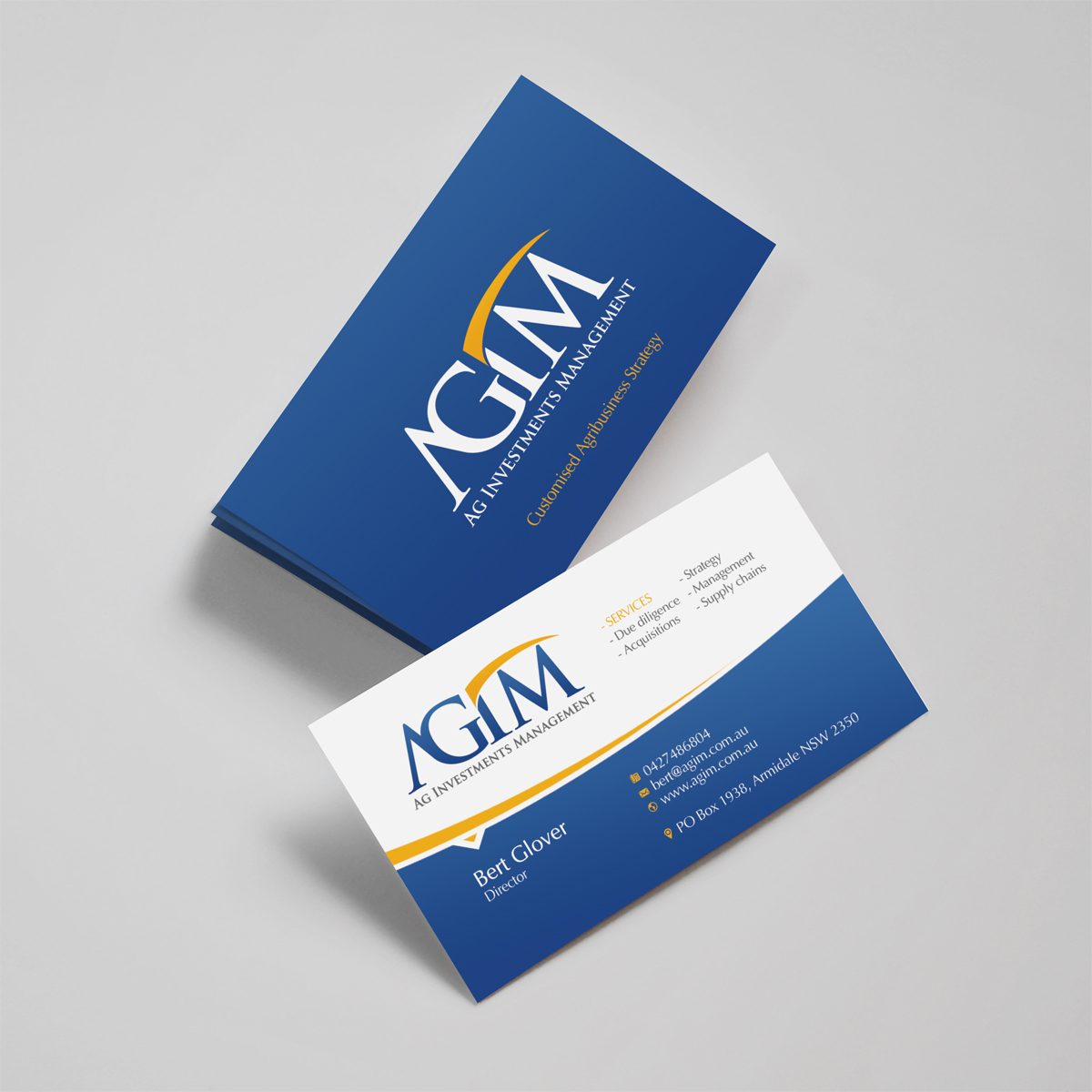 Business Card Design by diRtY.EMM for AGIM | Design #2424769