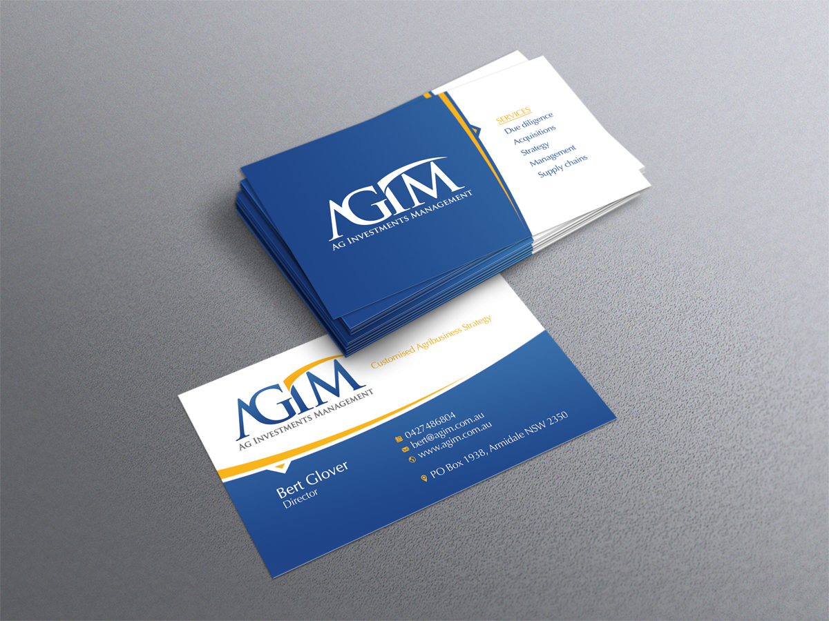 Business Card Design by diRtY.EMM for AGIM | Design #2442248