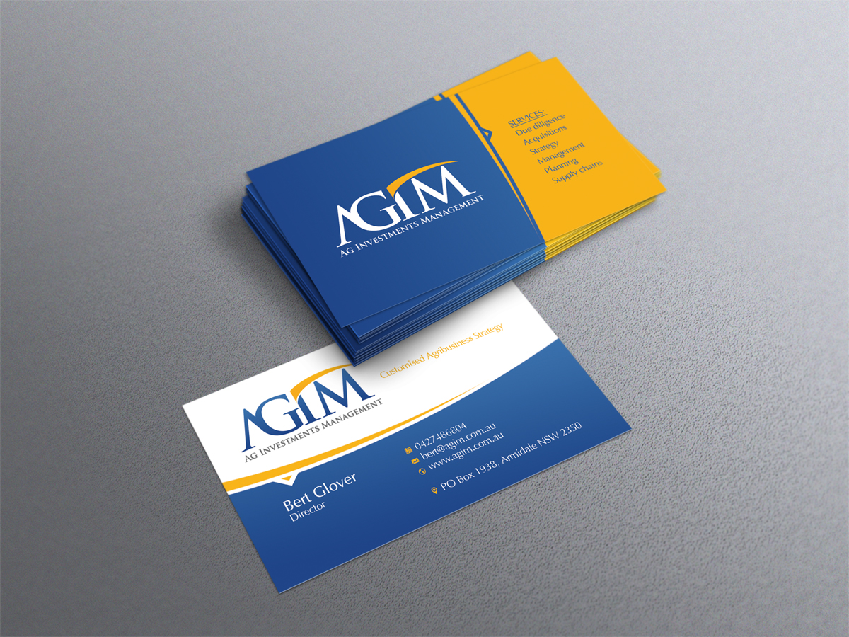 Business Card Design by diRtY.EMM for AGIM | Design #2450418