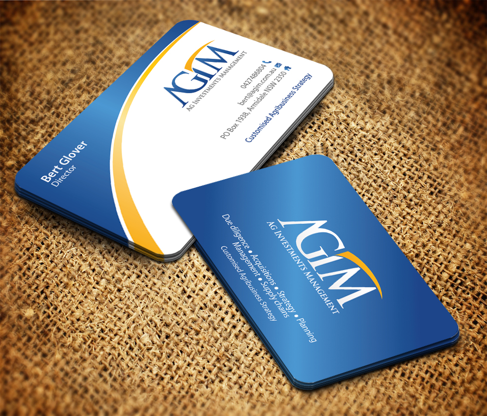 Business Card Design by Sarmishtha Chattopadhyay_loginchange for AGIM | Design #2446083