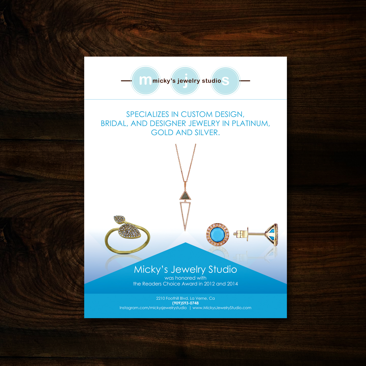 Diseño de Flyer por uk para Micky's Jewelry Studio | Diseño #12421612