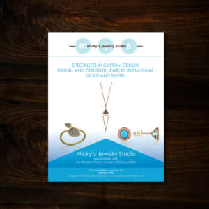 Diseño de Flyer por uk para Micky's Jewelry Studio | Diseño: #12421612