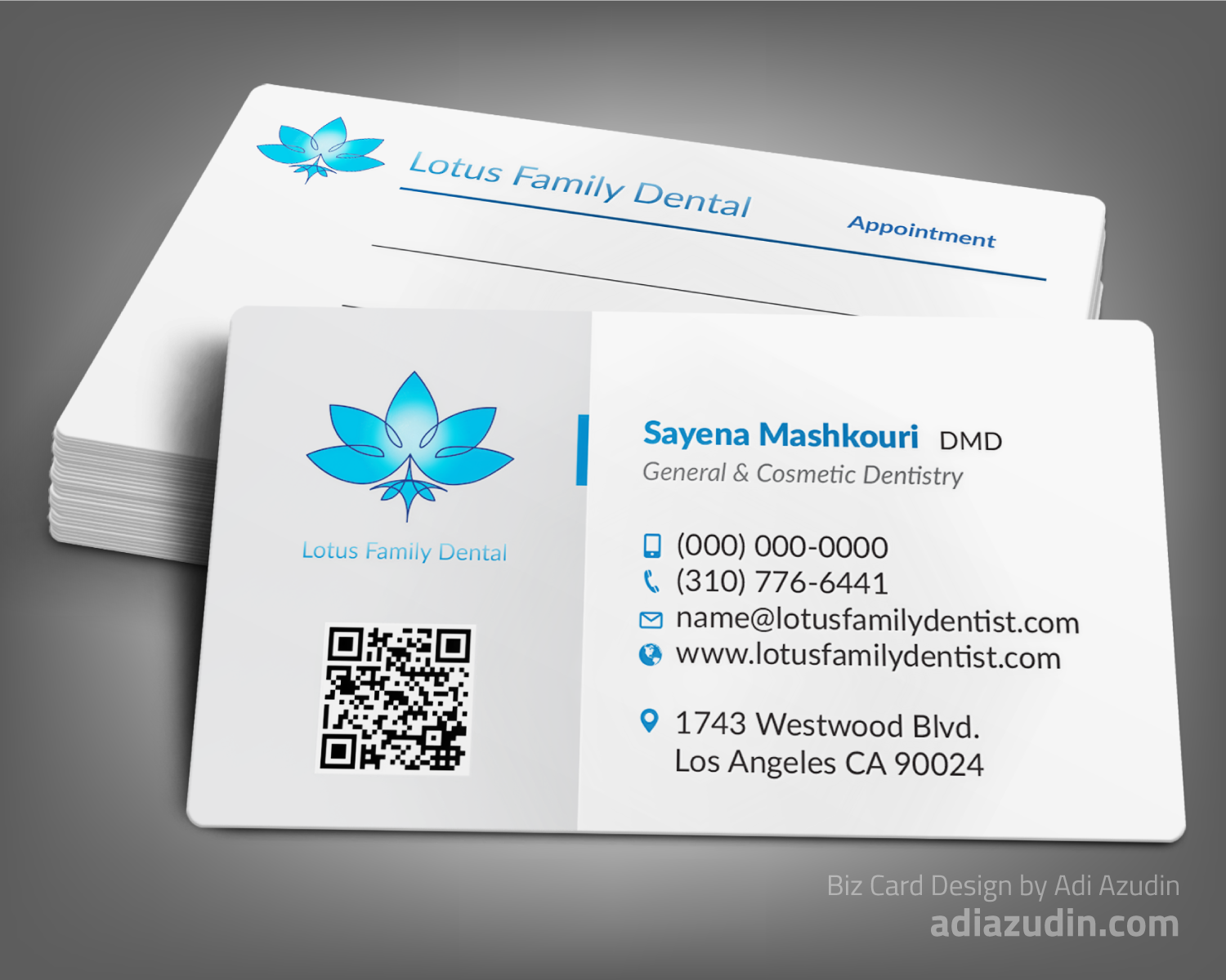 Business Card Design by adiazudin for Lotus Family Dental | Design #12437134