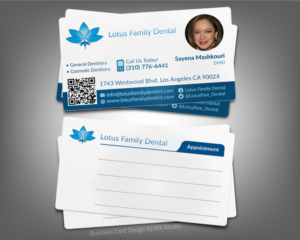 Business Card Design by adiazudin for Lotus Family Dental | Design: #12447740