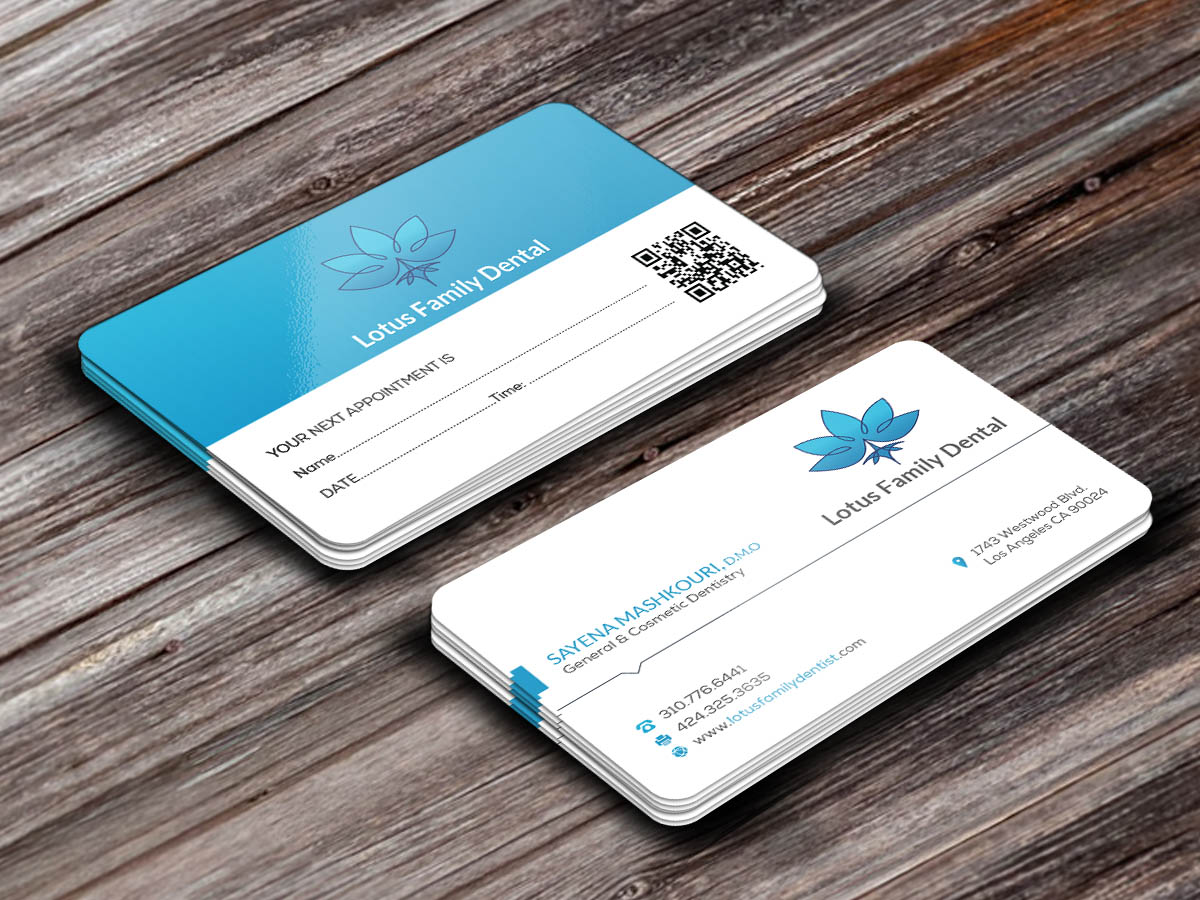 Business Card Design by snowymasterdesigns for Lotus Family Dental | Design #12437261