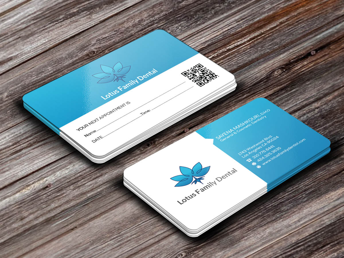 Business Card Design by snowymasterdesigns for Lotus Family Dental | Design #12437263