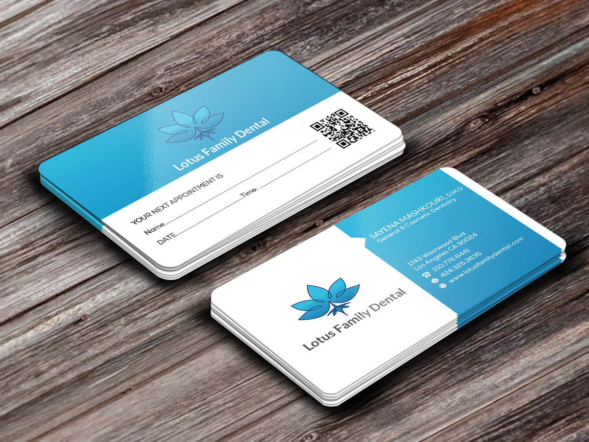 Business Card Design by snowymasterdesigns for Lotus Family Dental | Design #12437265