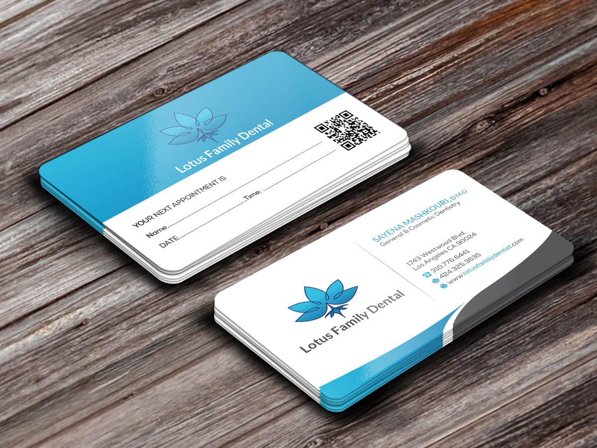 Business Card Design by snowymasterdesigns for Lotus Family Dental | Design #12437275