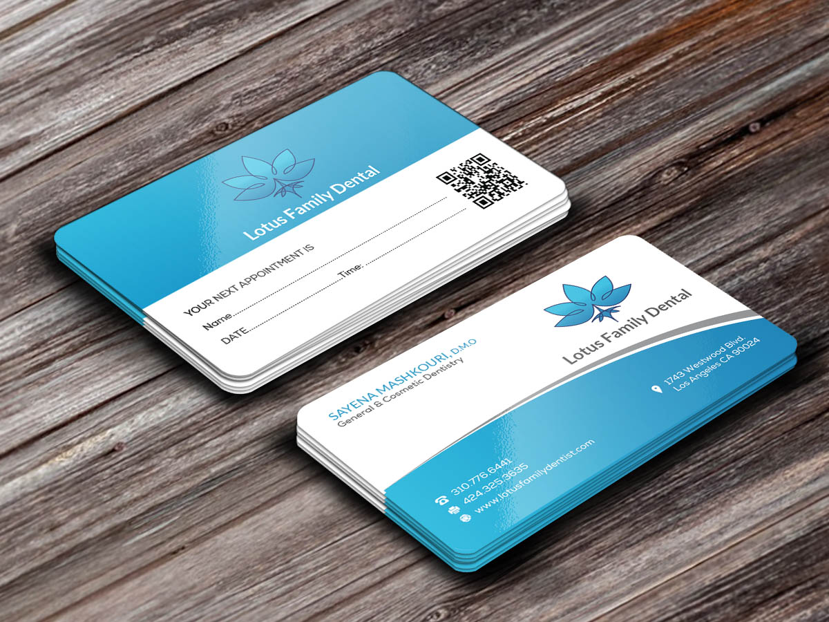 Business Card Design by snowymasterdesigns for Lotus Family Dental | Design #12437276