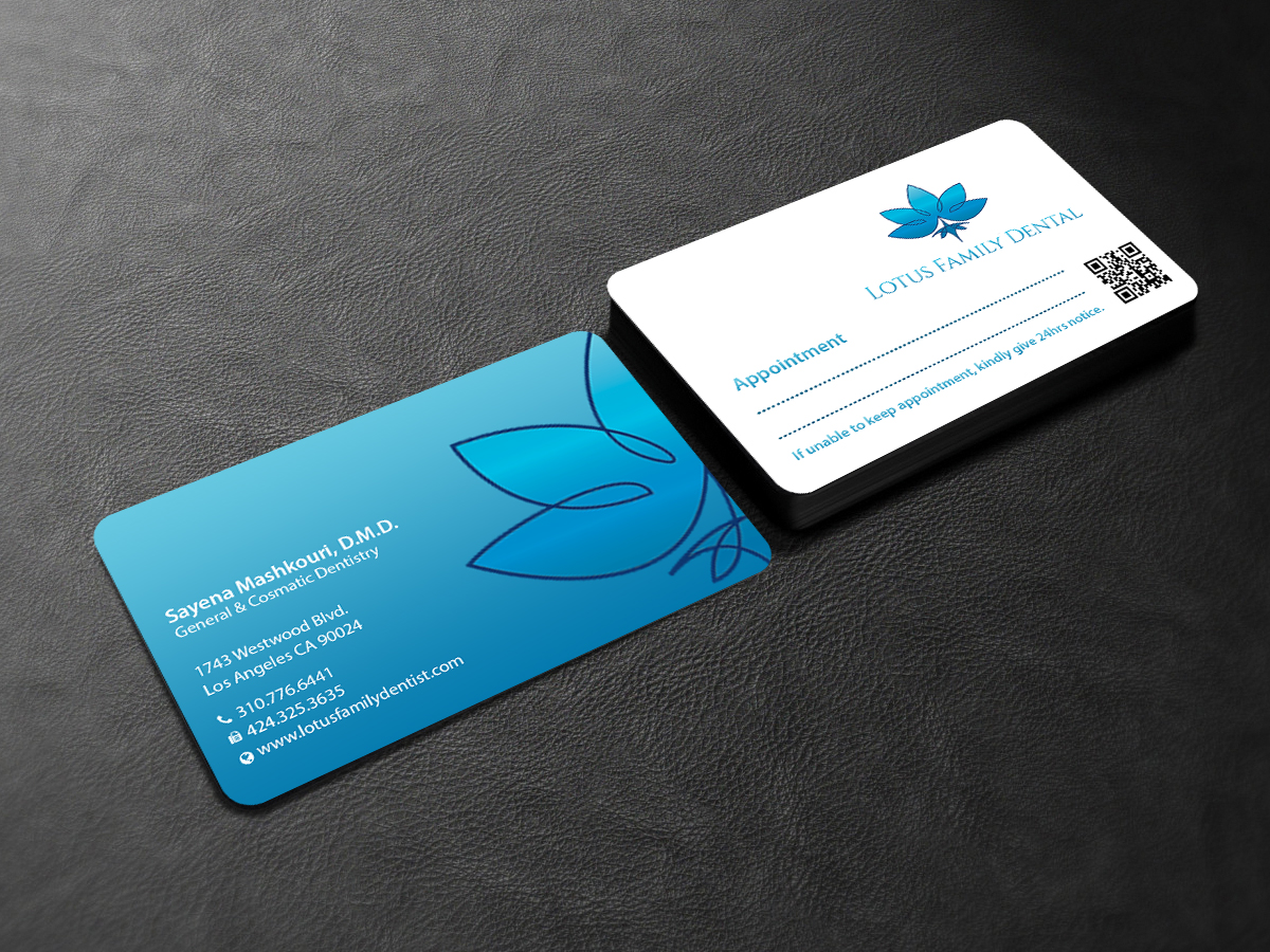 Business Card Design by Creations Box 2015 for Lotus Family Dental | Design #12447856