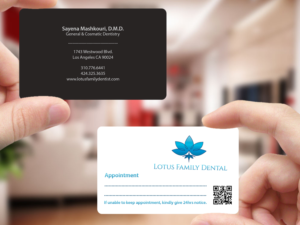 Business Card Design by Creations Box 2015 for Lotus Family Dental | Design: #12447860