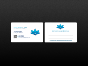 Business Card Design by Creations Box 2015 for Lotus Family Dental | Design: #12447864