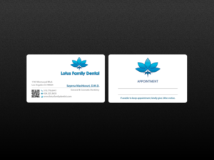 Business Card Design by Creations Box 2015 for Lotus Family Dental | Design: #12447865