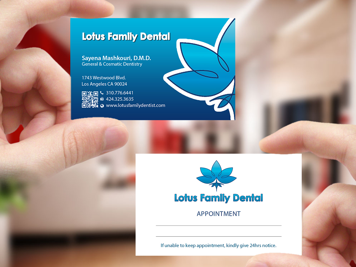 Business Card Design by Creations Box 2015 for Lotus Family Dental | Design #12447873