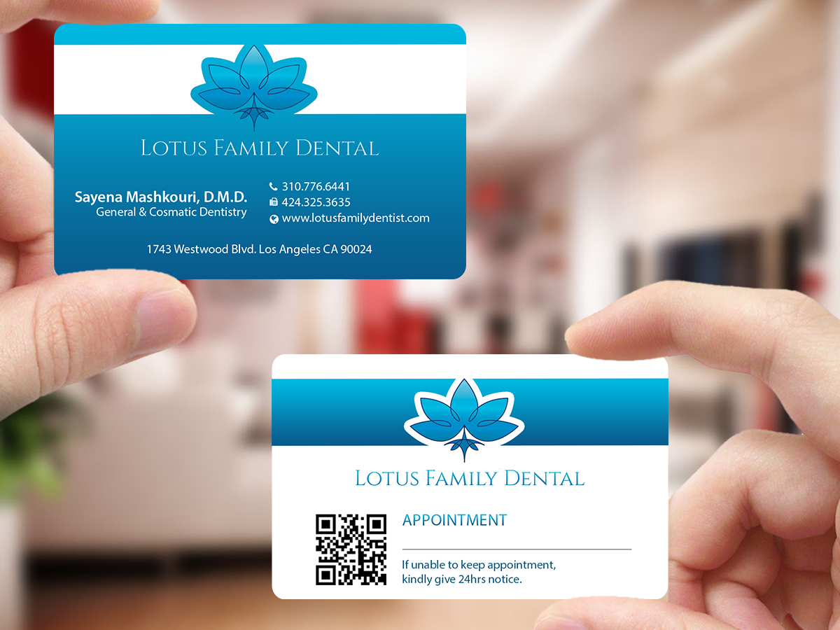 Business Card Design by Creations Box 2015 for Lotus Family Dental | Design #12447874