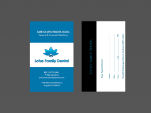 Business Card Design by Creations Box 2015 for Lotus Family Dental | Design: #12447877