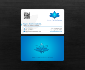 Business Card Design by chandrayaan.creative for Lotus Family Dental | Design: #12440845