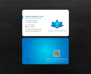 Business Card Design by chandrayaan.creative for Lotus Family Dental | Design: #12440846