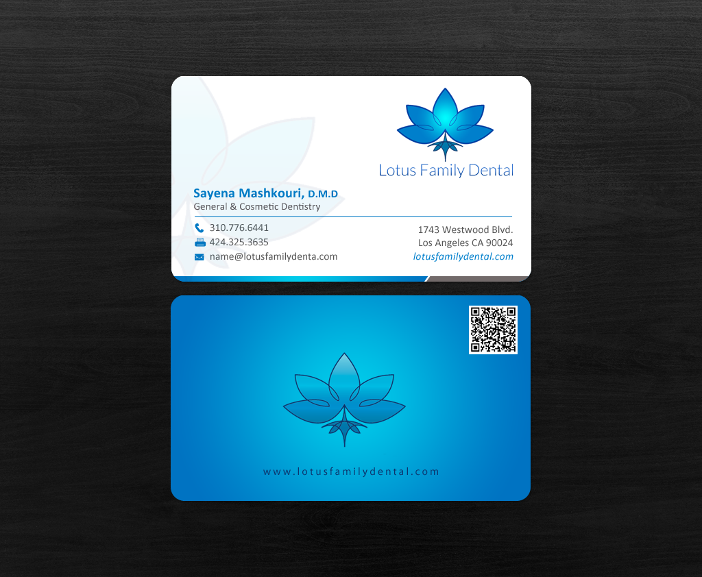 Business Card Design by chandrayaan.creative for Lotus Family Dental | Design #12440943