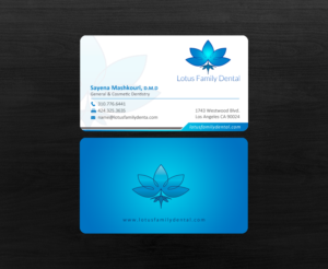 Business Card Design by chandrayaan.creative for Lotus Family Dental | Design: #12443082