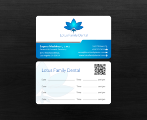 Business Card Design by chandrayaan.creative for Lotus Family Dental | Design: #12443084
