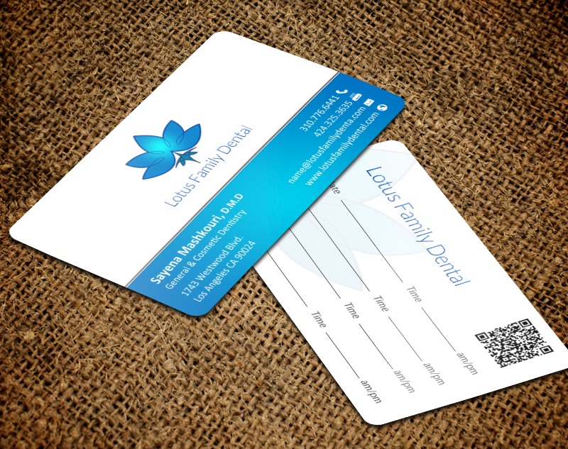 Business Card Design by chandrayaan.creative for Lotus Family Dental | Design #12444686