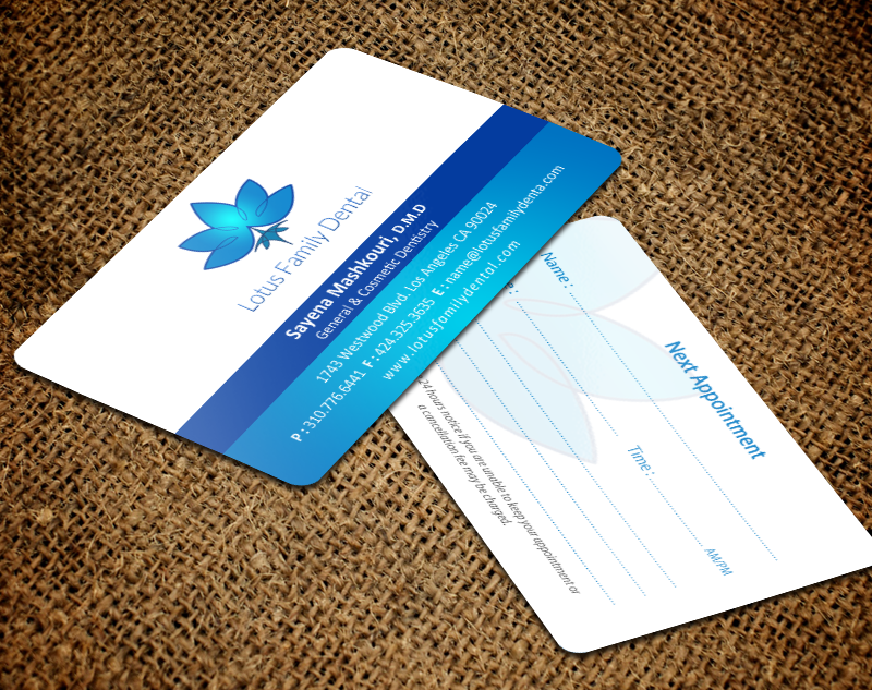 Business Card Design by chandrayaan.creative for Lotus Family Dental | Design #12444687
