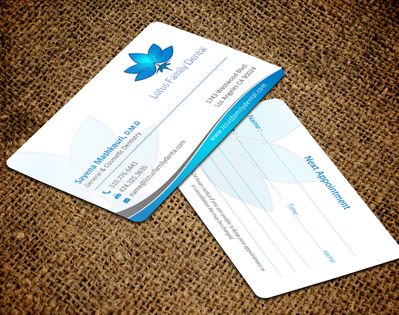 Business Card Design by chandrayaan.creative for Lotus Family Dental | Design #12444688