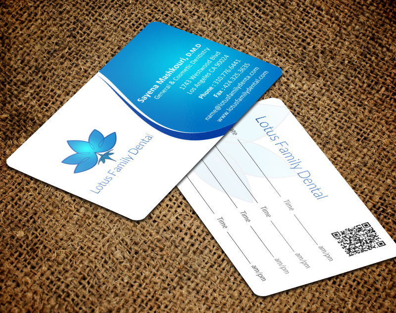 Business Card Design by chandrayaan.creative for Lotus Family Dental | Design #12444720