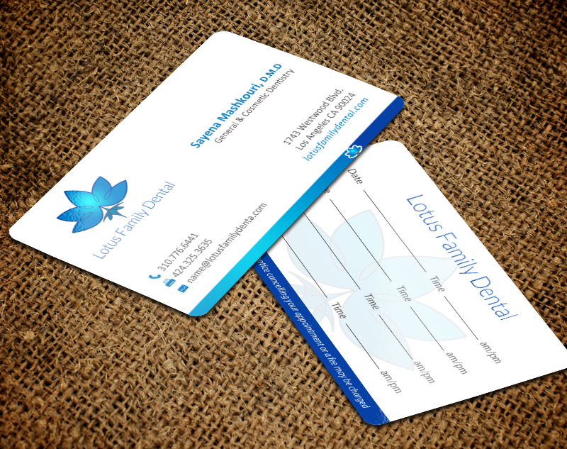 Business Card Design by chandrayaan.creative for Lotus Family Dental | Design #12444721
