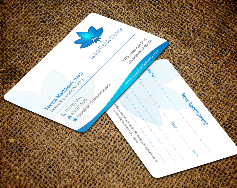 Business Card Design by chandrayaan.creative for Lotus Family Dental | Design #12449814