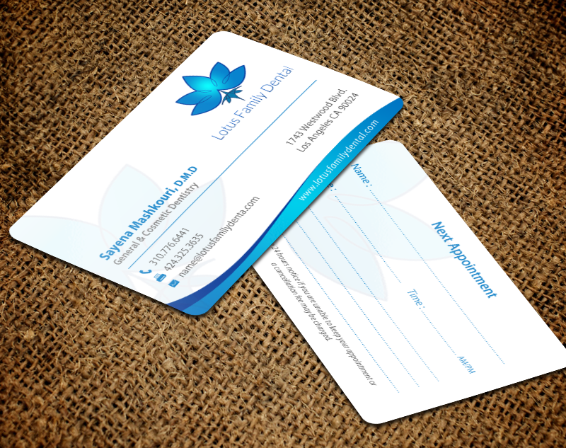 Business Card Design by chandrayaan.creative for Lotus Family Dental | Design #12452472