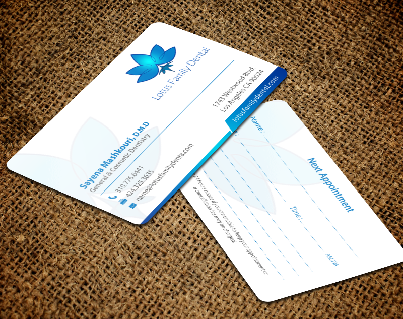 Business Card Design by chandrayaan.creative for Lotus Family Dental | Design #12452473