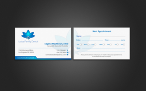 Business Card Design by chandrayaan.creative for Lotus Family Dental | Design: #12452478