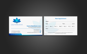 Business Card Design by chandrayaan.creative for Lotus Family Dental | Design: #12495541