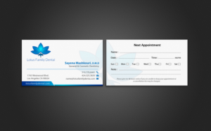 Business Card Design by chandrayaan.creative for Lotus Family Dental | Design: #12495542