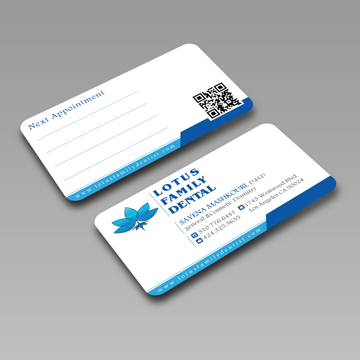 Business Card Design by Creative Jiniya for Lotus Family Dental | Design #12437425
