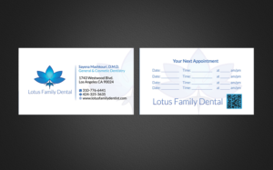 Business Card Design by Designs 2019 for Lotus Family Dental | Design: #12442955