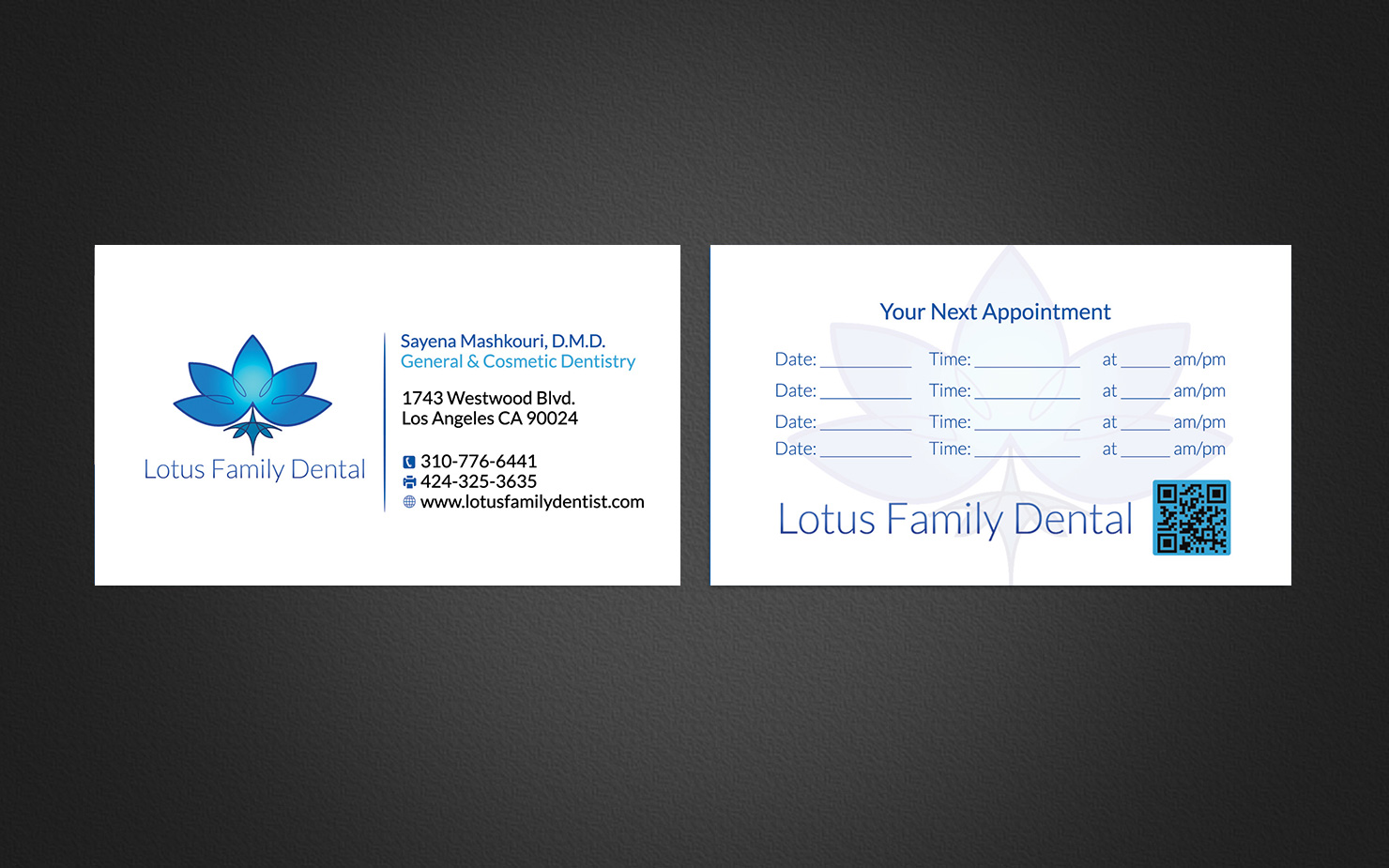 Business Card Design by Designs 2019 for Lotus Family Dental | Design #12442958